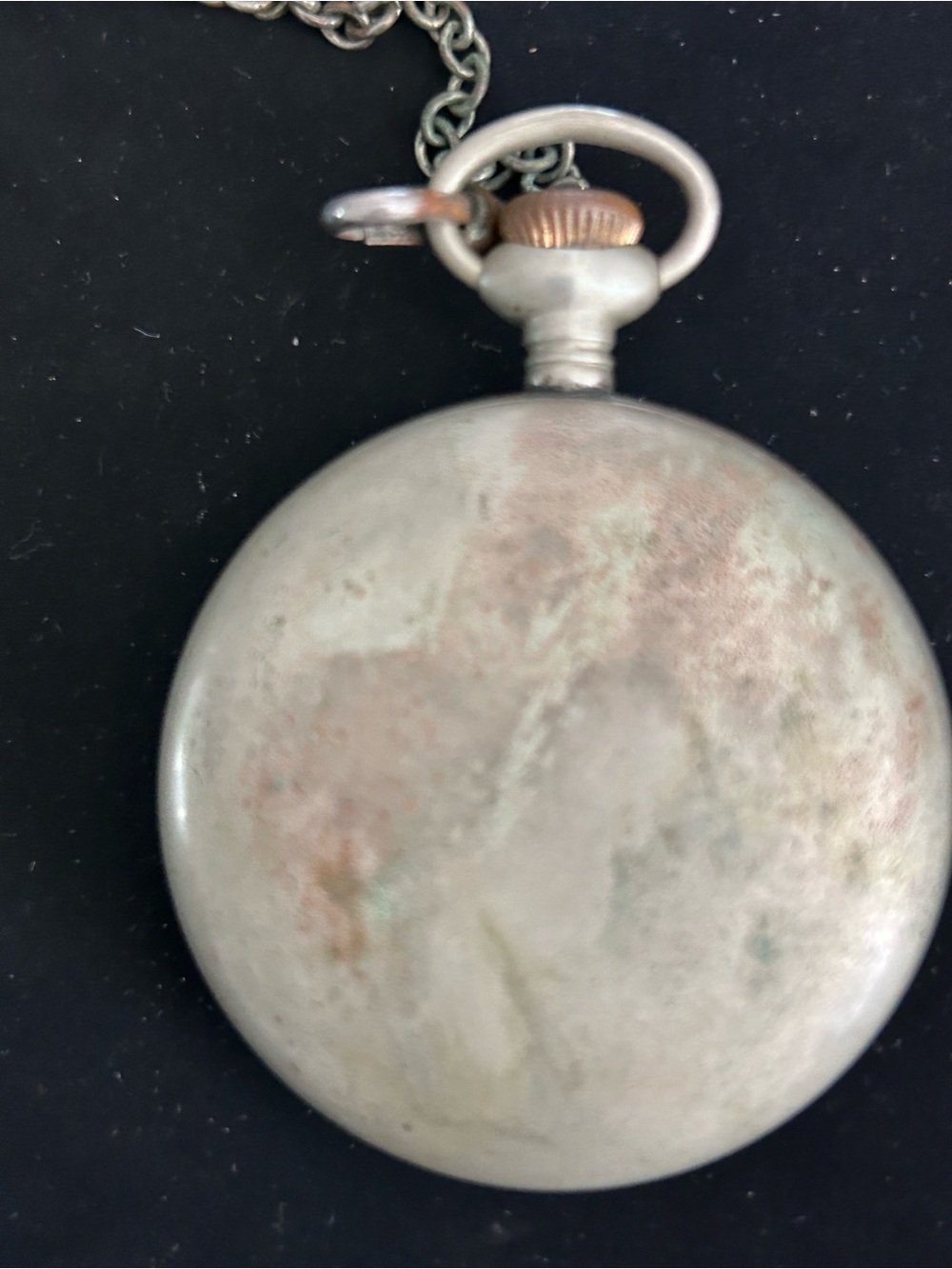 Antique New York Standard Pocket Watch &Monogramed Chain - Picture 8 of 9